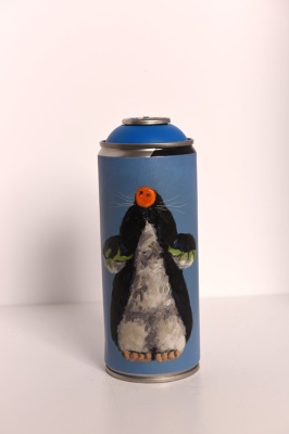 ''Mole's Last Breath'' customised empty spray can by Peter Jones